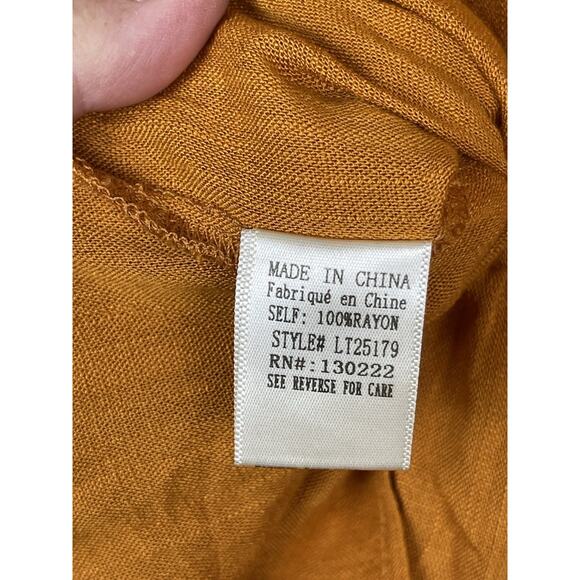 Loveriche Top & Short Set Size L 100% Rayon Burnt Orange Light Weight - Picture 7 of 9